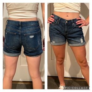 Gap 1969 denim fold up shorts, size 25 regular